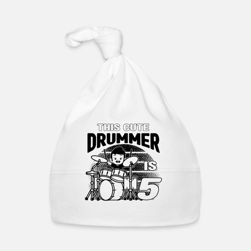 Ce joli batteur a 5 ans - Birthday Drumme Bonnet bio Bébé