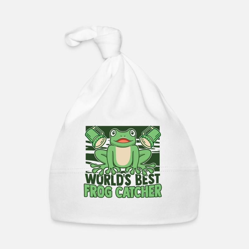 World's Best Frog Catcher Toad Tadpole Frog Organic Baby Cap