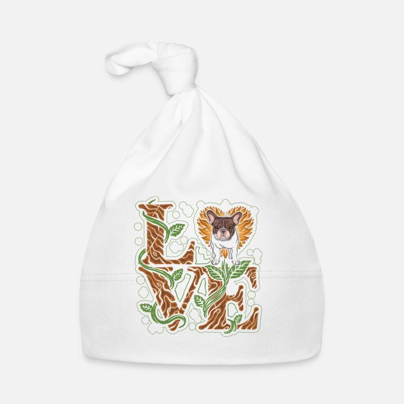 Amour bouledogue français Bonnet bio Bébé