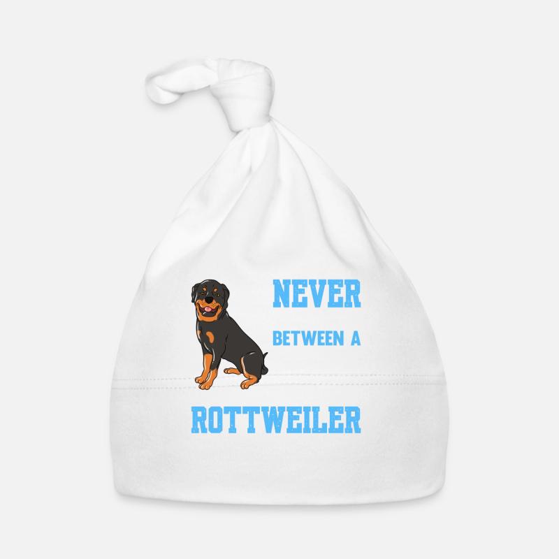 Never Stand Between A Man And His Rottweiler Copy Organic Baby Cap