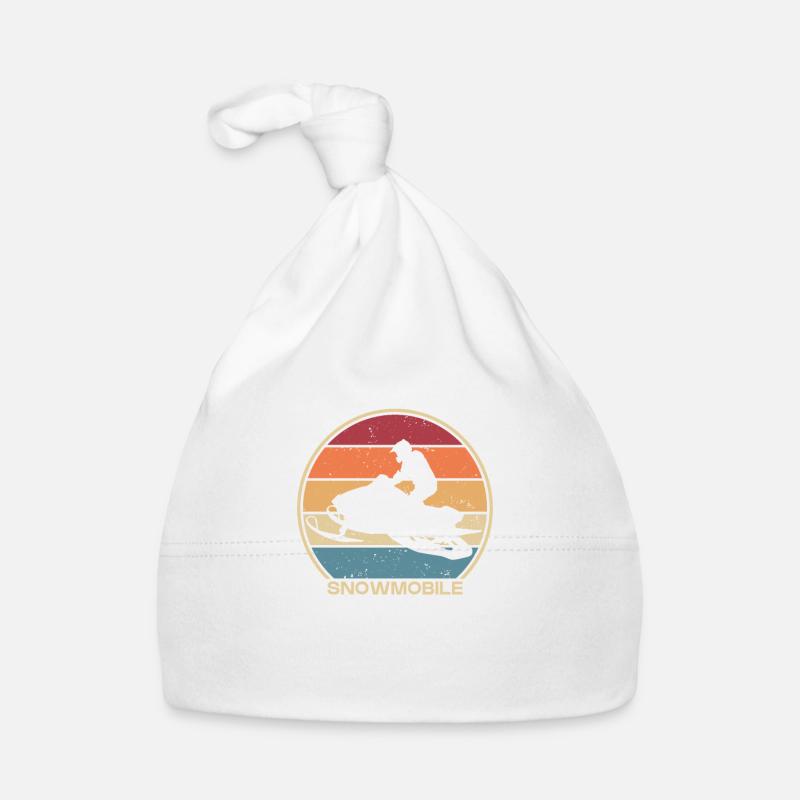 Snowmobile Snow Motorcycle Snowmobile Riders Organic Baby Cap