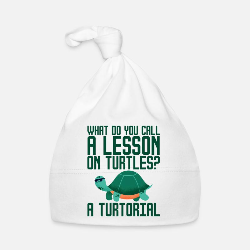 What Do You Call A Lesson On Turtles, A Turtorial2 Organic Baby Cap