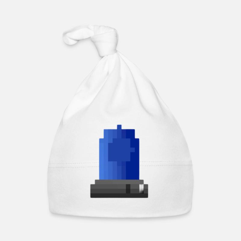 Blaulicht Sirene Pixelkunst Baby Bio-Mütze