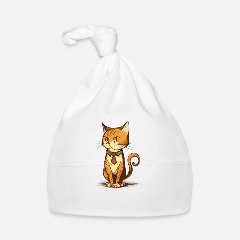 Dessin animé de chat mignon Bonnet bio Bébé