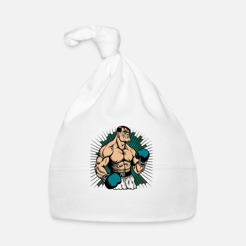 Boxer dans le style BD Bonnet bio Bébé