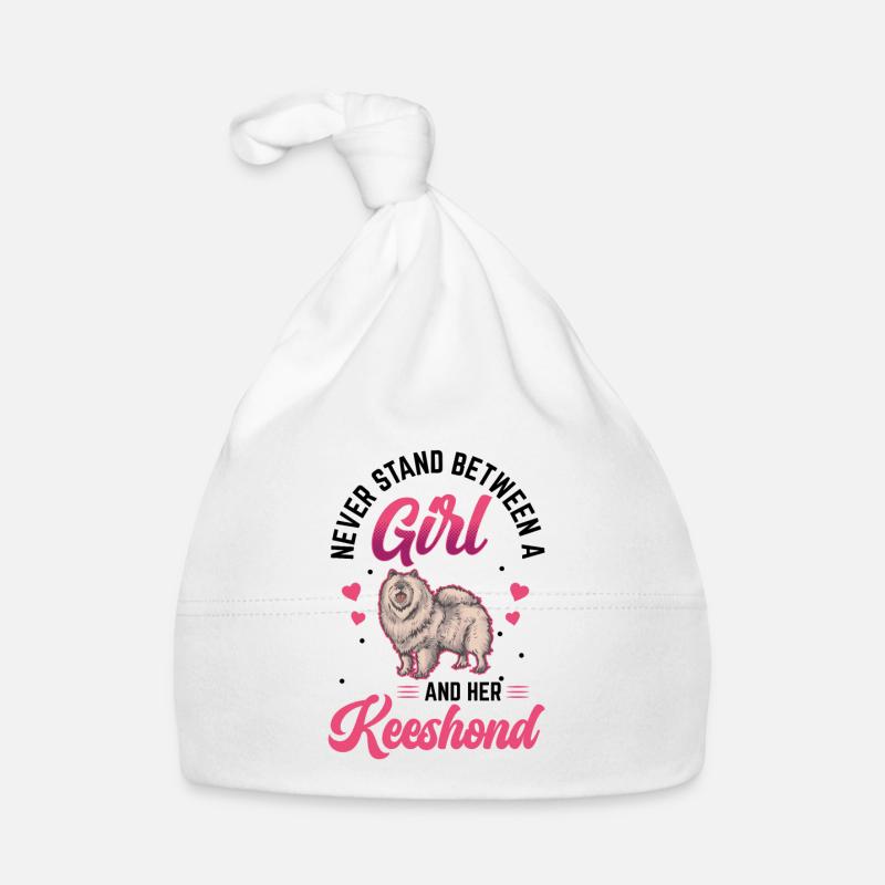 Fille et son Wolfspitz German Keeshond Bonnet bio Bébé