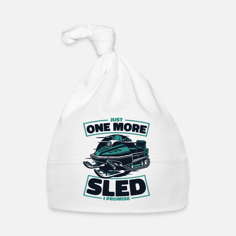 Just One More Sled I Promise Snowmobile Driver Organic Baby Cap