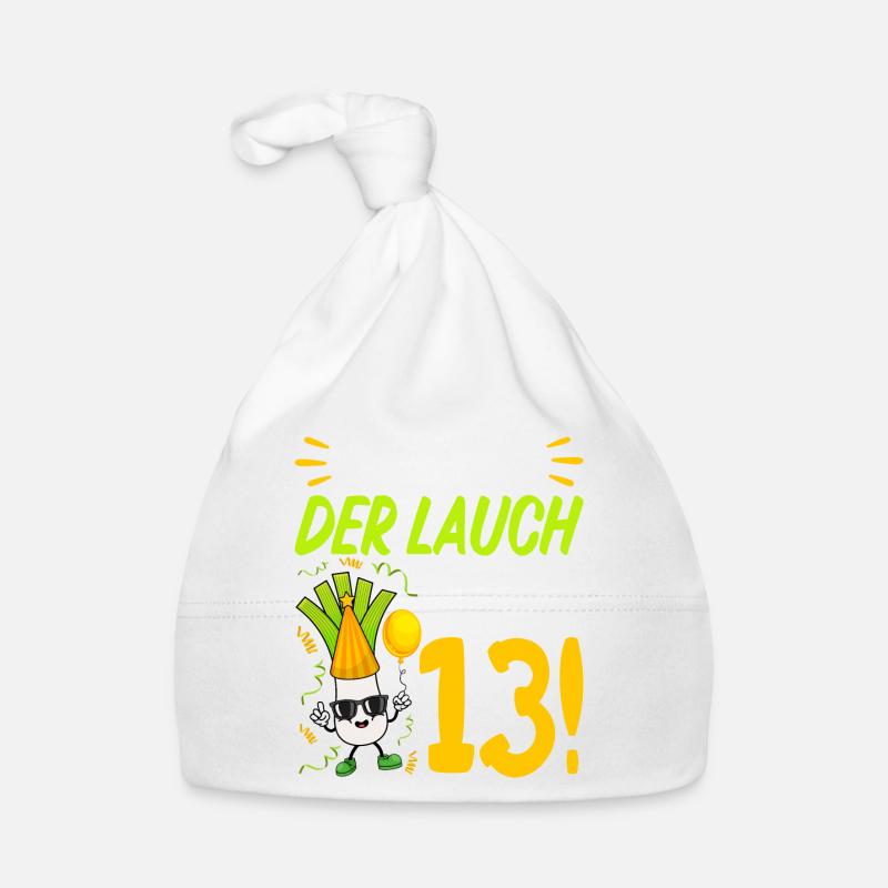 Hurra der Lauch wird 13 Geburtstag Baby Bio-Mütze