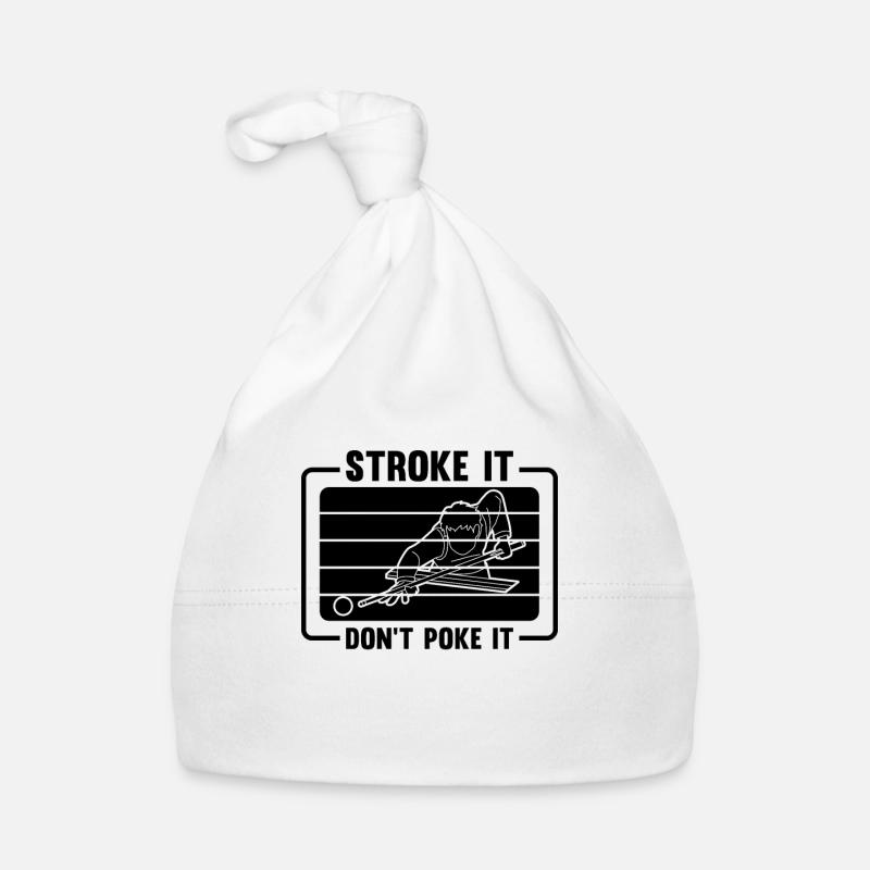 Stroke It Don't Poke It Retro Snooker Pool Player Organic Baby Cap