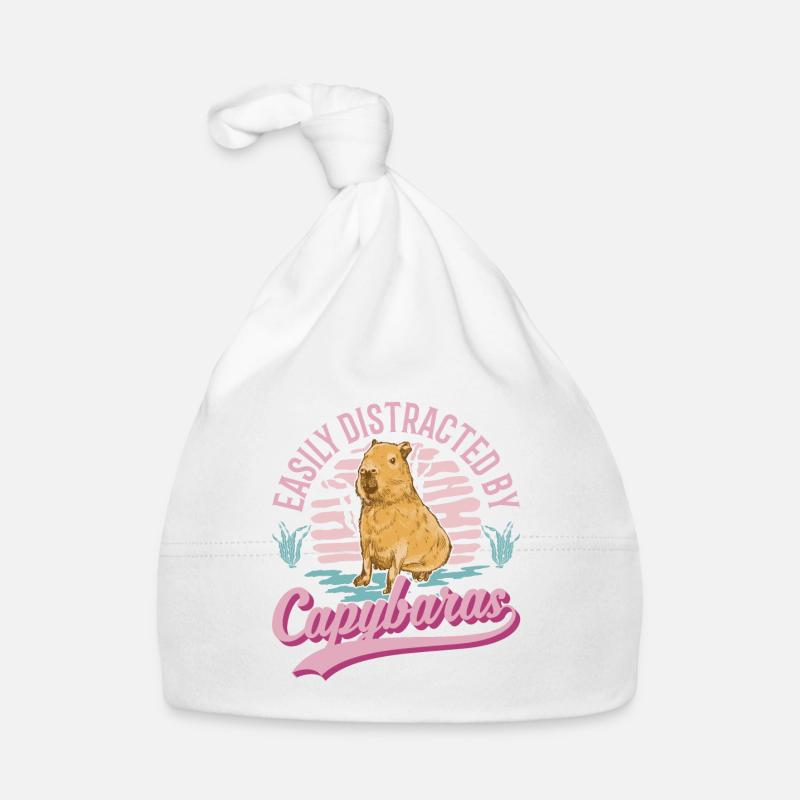 Facilement distrait par Capybaras Bonnet bio Bébé