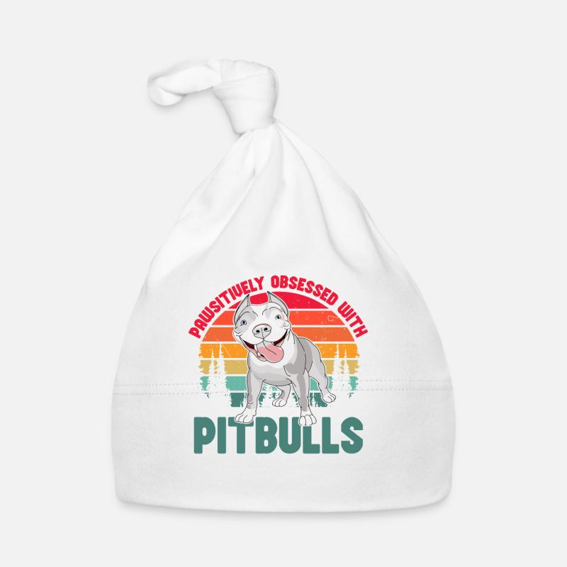 Pawsitivley obsédé par les pitbulls Bonnet bio Bébé