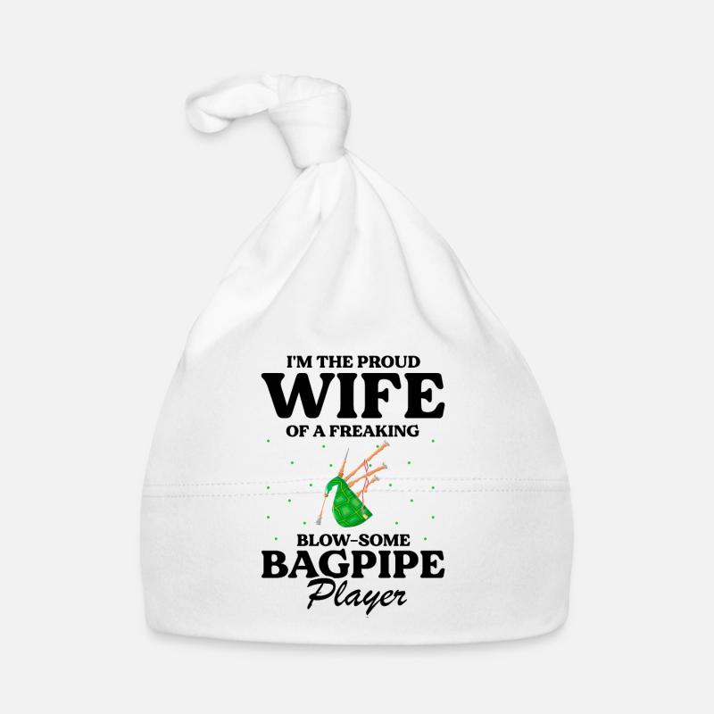 Bagpipes for pipers and Scots Organic Baby Cap