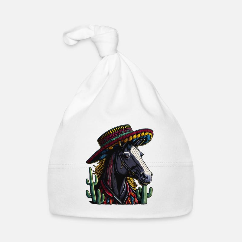 Cinco de Mayo Pferd nach mexikanischer Art mit Baby Bio-Mütze