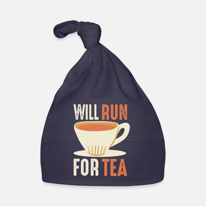 Will Run For Tea Chai Drinkers Tea Lovers Chai Organic Baby Cap