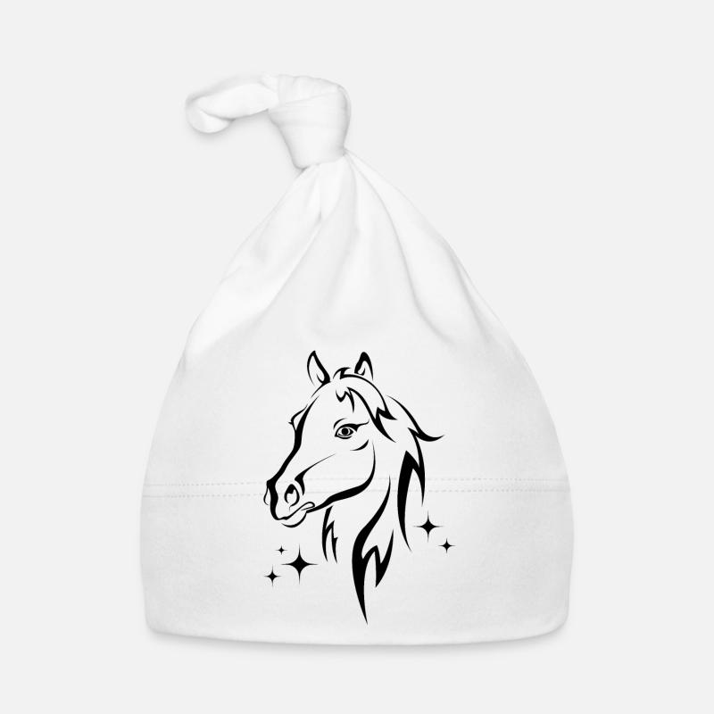 Pferd mit Sternen Baby Bio-Mütze