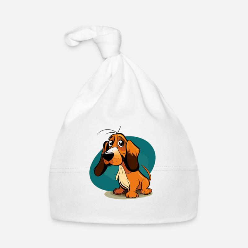 Dog in comic style Organic Baby Cap