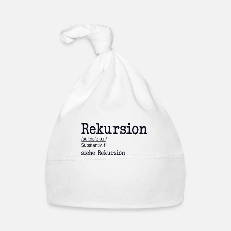 Rekursion Definition Softwareentwickler Coder Baby Bio-Mütze