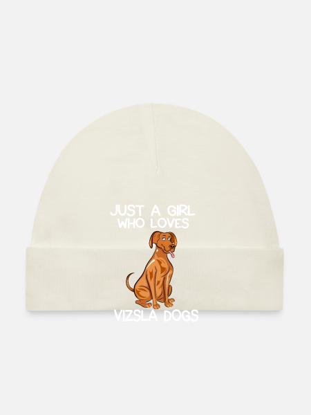 Just A Girl Who Loves Vizlas Dogs - Organic Baby Cap - white