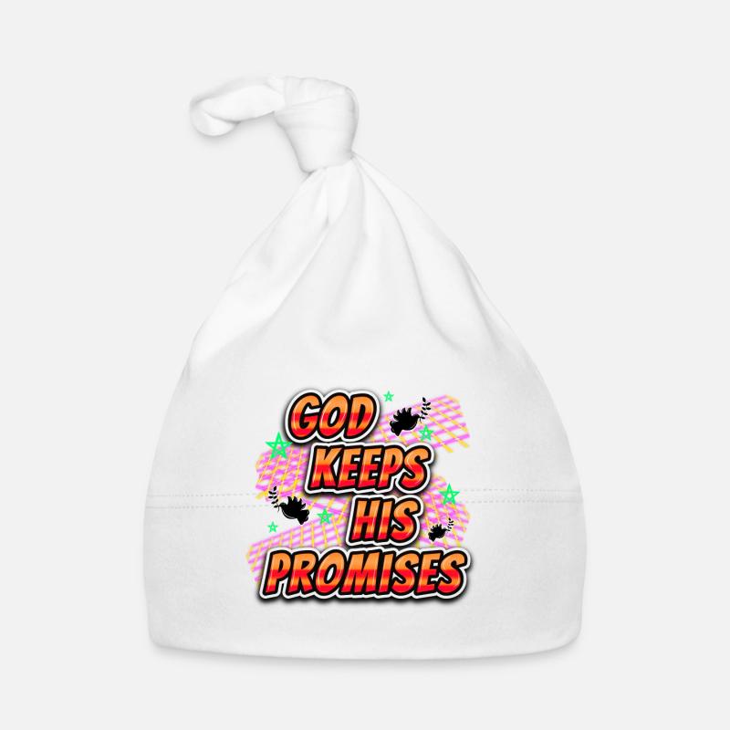Dieu tient ses promesses - Bonnet bio Bébé - blanc