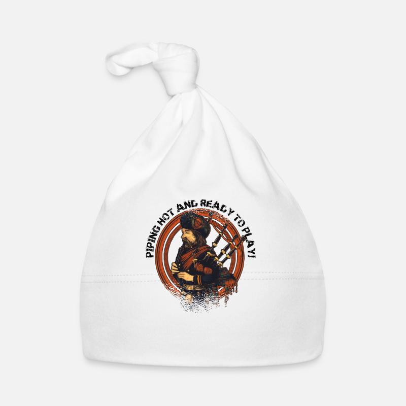 Bagpiper Scottish Highland bagpipe Organic Baby Cap