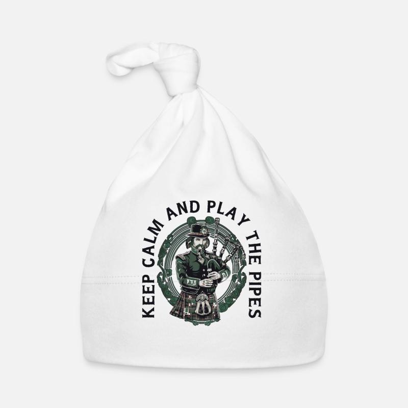 Bagpiper Scottish bagpipe-playing Organic Baby Cap