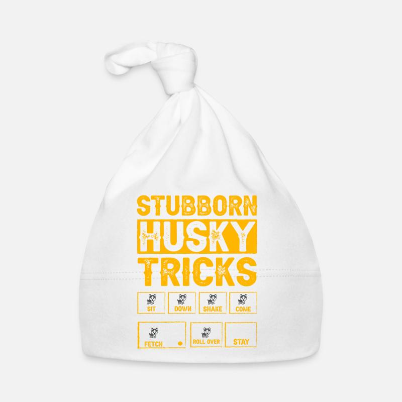 Stubborn Husky Tricks Organic Baby Cap