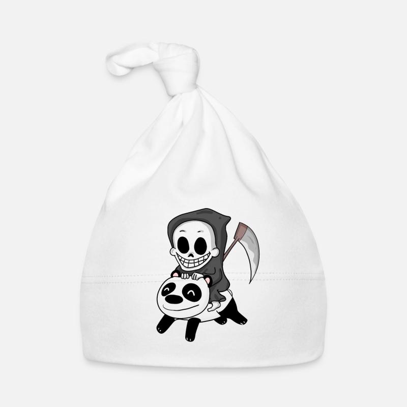 Grim Reaper Panda Organic Baby Cap
