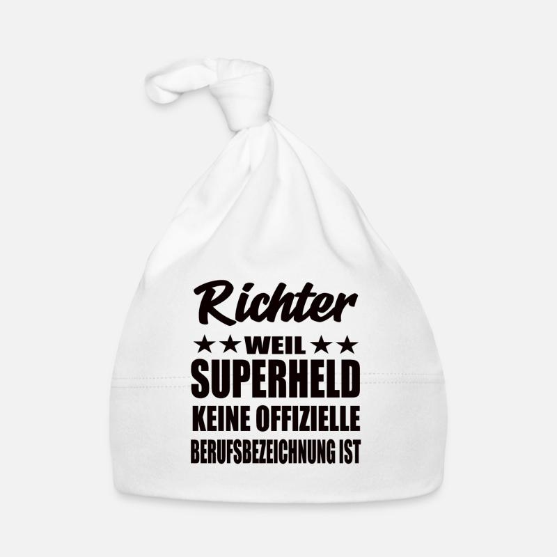Richter Superheld Spruch Baby Bio-Mütze