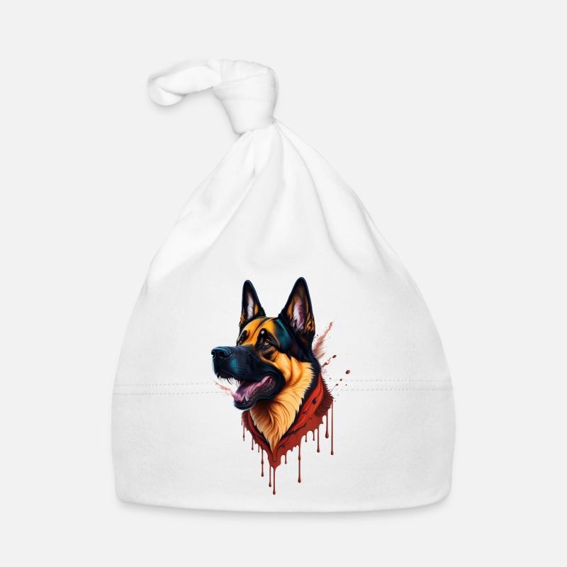 German Shepherd German Shepherd SplashArt Organic Baby Cap