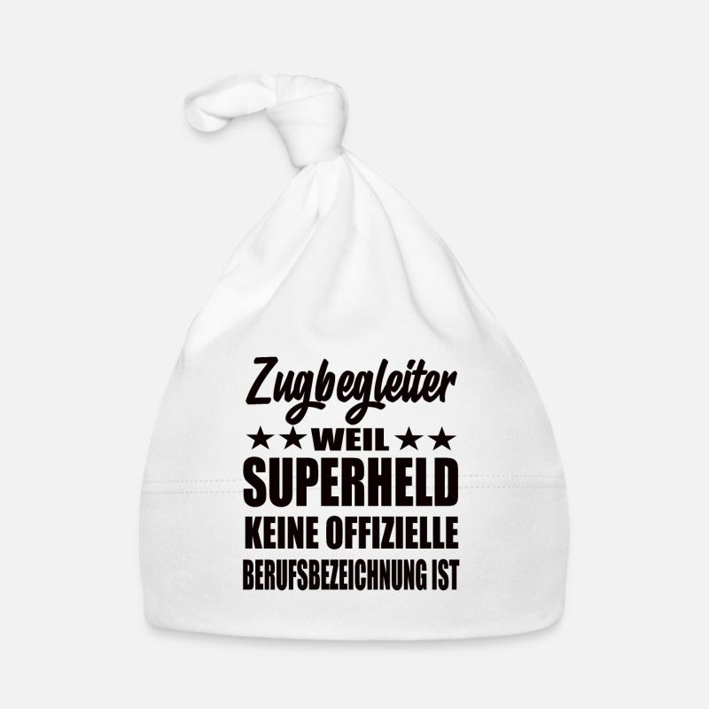 Zugbegleiter Superheld Spruch Baby Bio-Mütze