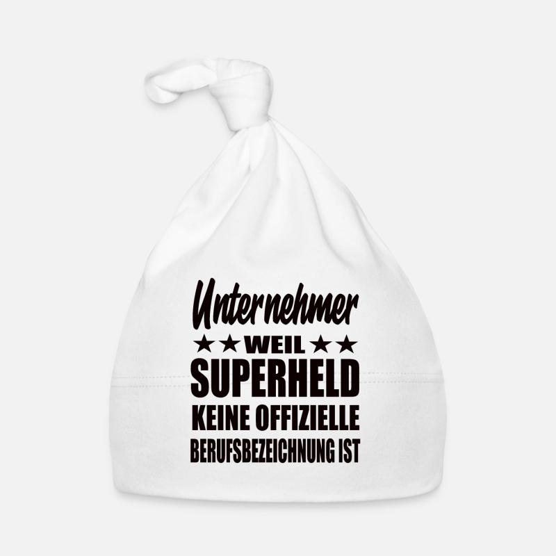Unternehmer Superheld Spruch Baby Bio-Mütze