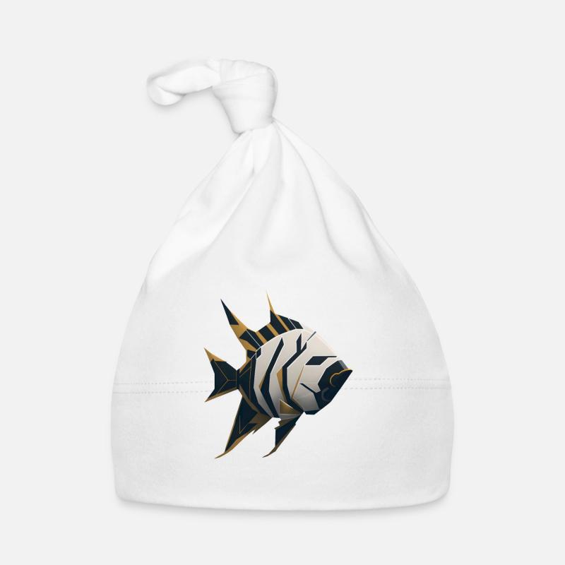 Geometric Fish Organic Baby Cap