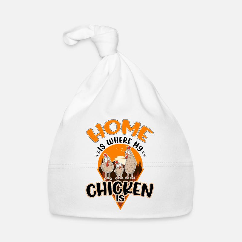 Poulets Home Farmer Poulet - Bonnet bio Bébé - blanc