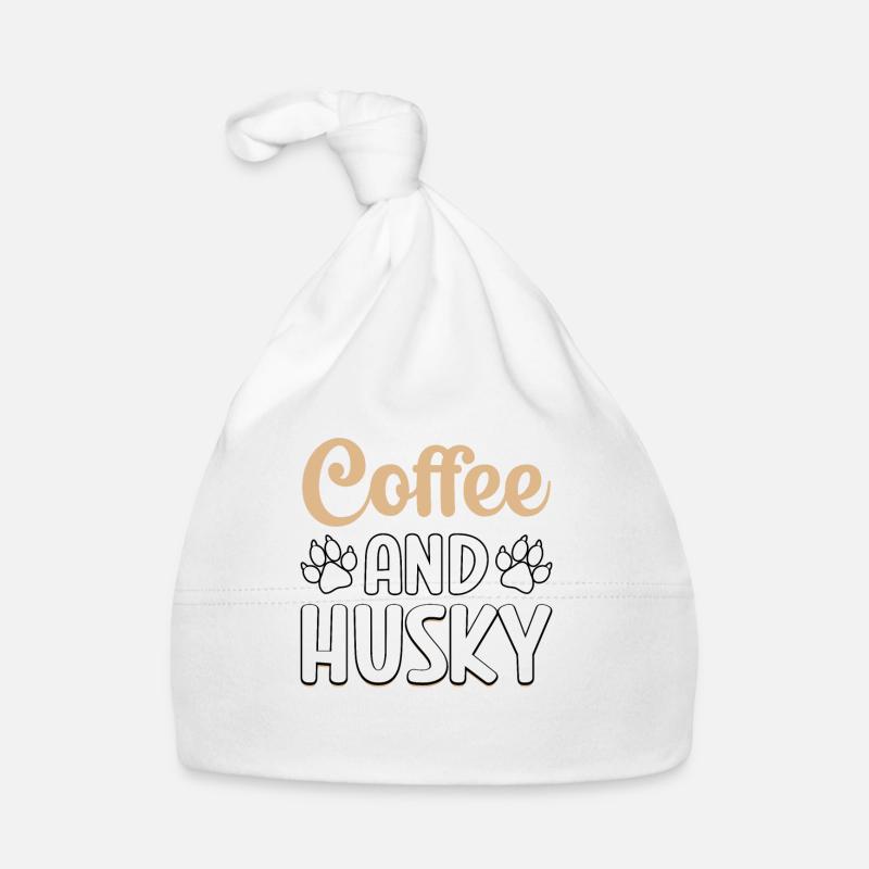 Café et Husky Bonnet bio Bébé