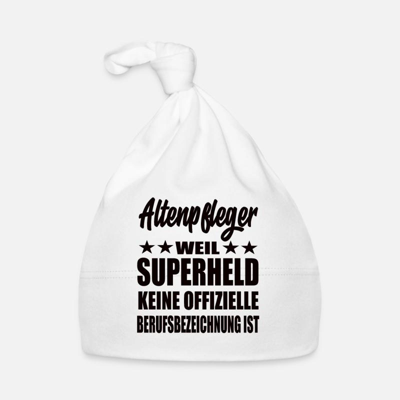 Altenpfleger Superheld Spruch Baby Bio-Mütze
