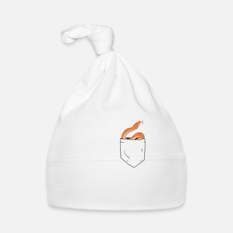 Corn snake in breast pocket Organic Baby Cap