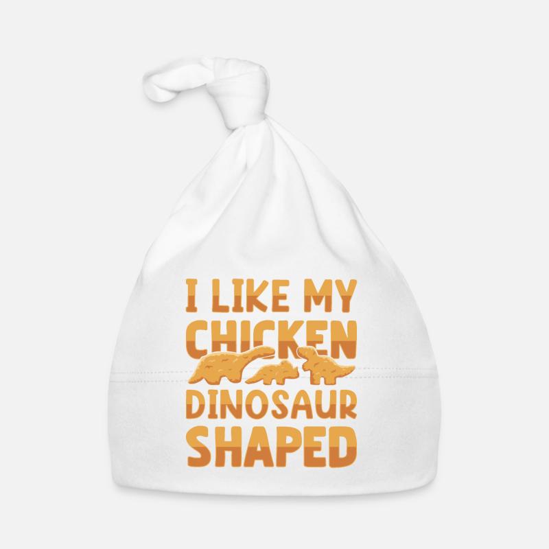 J’aime mon poulet en forme de dinosaure Bonnet bio Bébé
