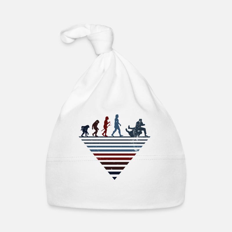Menschliche Evolution - Vintage Bobsled Baby Bio-Mütze