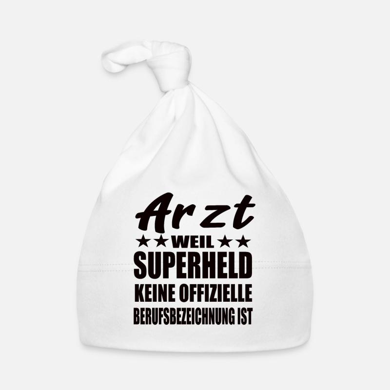 Arzt Superheld Spruch Baby Bio-Mütze