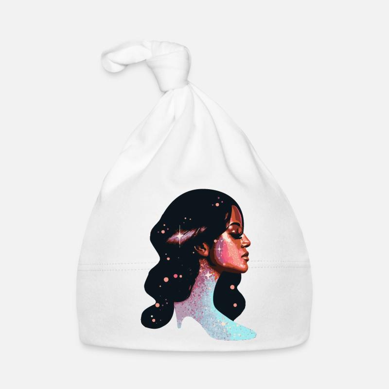 Cosmic Dreamer Portrait Design Organic Baby Cap