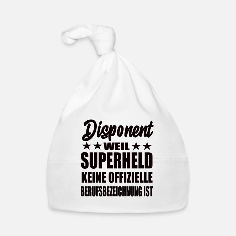 Disponent Superheld Spruch Baby Bio-Mütze