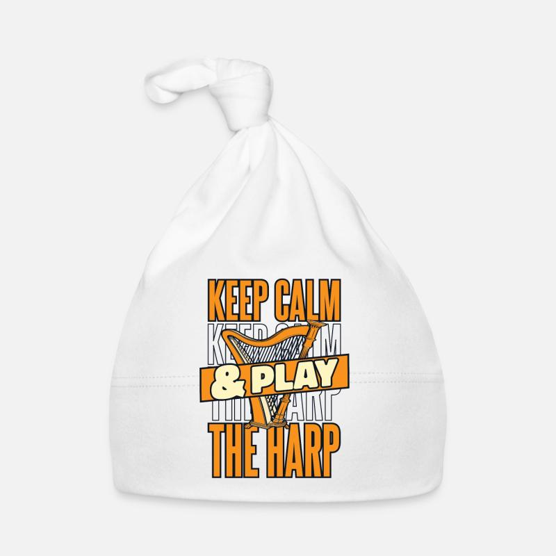 Restez calme et jouez de la harpe Harpe Harpe musicale Bonnet bio Bébé