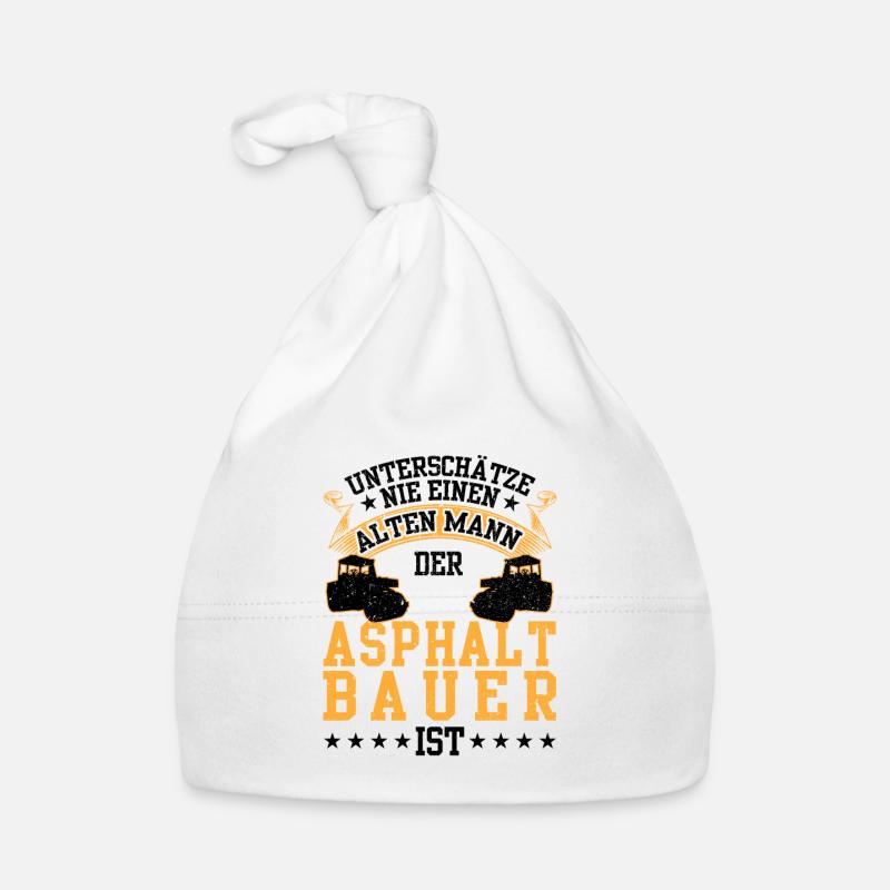 Asphaltbauer war mal jung Straßenbauer Baby Bio-Mütze
