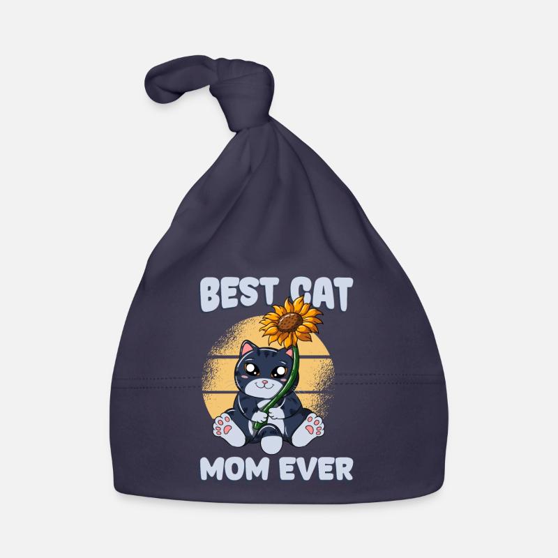 Best Cat Mom Ever Organic Baby Cap