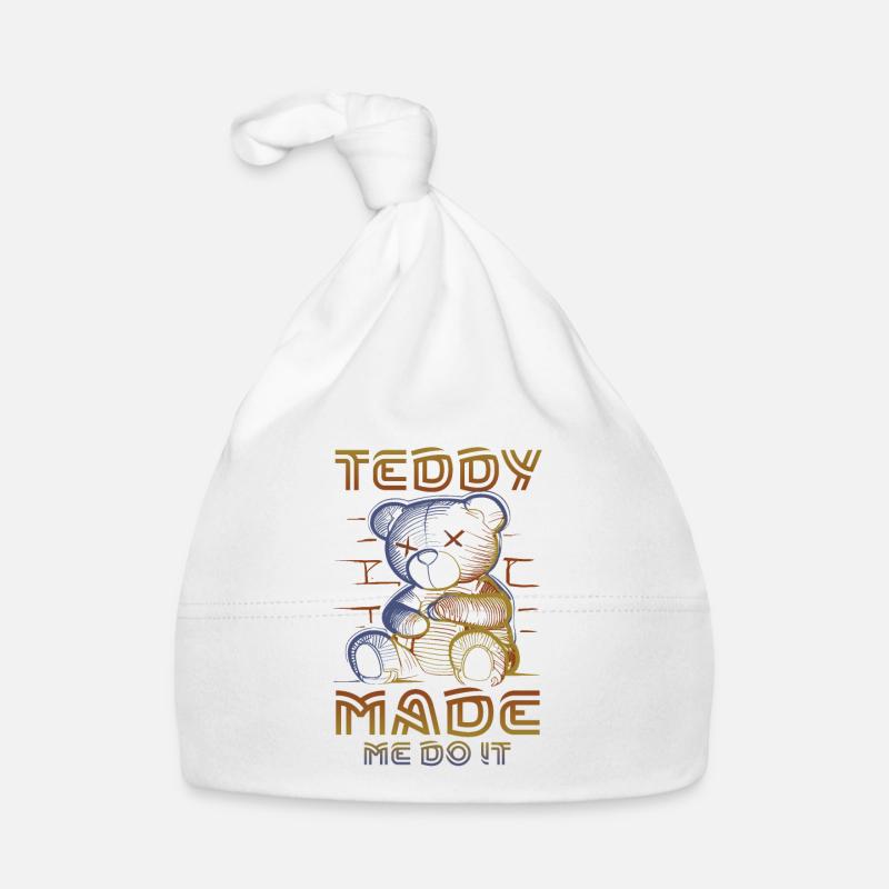 Teddy made me do it Organic Baby Cap