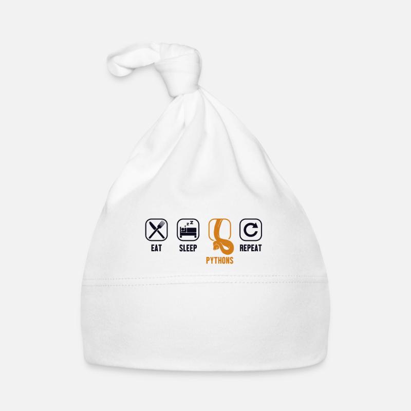 Eat Sleep Pythons Repeat Python Schlange Banana Baby Bio-Mütze
