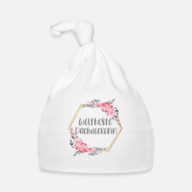 Weltbeste Dachdeckerin Dachdeckerei Beruf Geschenk Baby Bio-Mütze