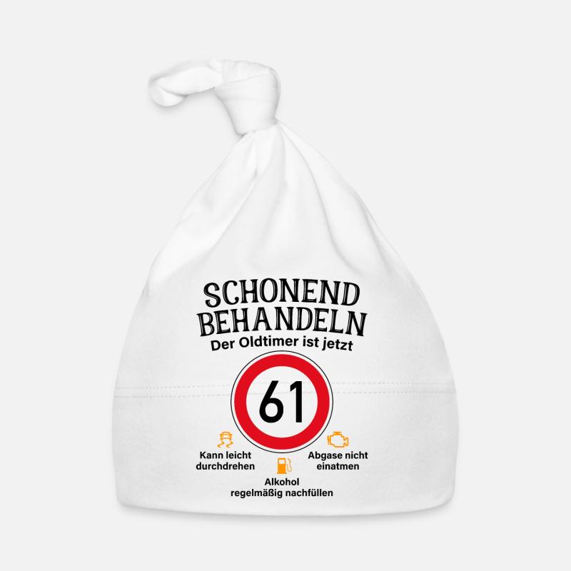 61. Geburtstag Schonend Behandeln Oldtimer Ist 61 Baby Bio-Mütze