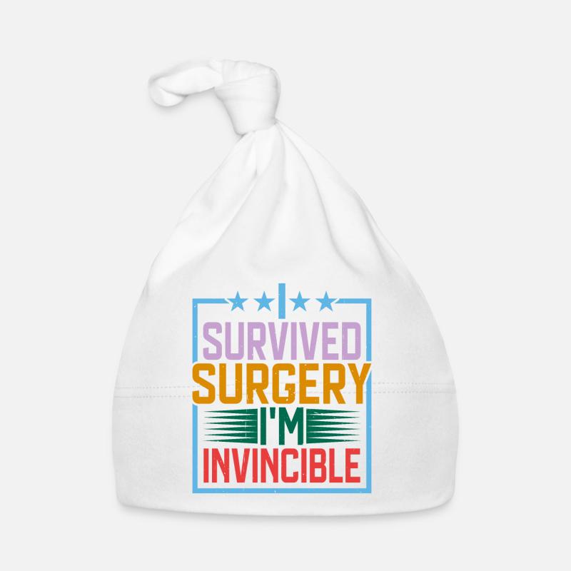 J’ai survécu à la chirurgie, je suis invincible 4 Bonnet bio Bébé