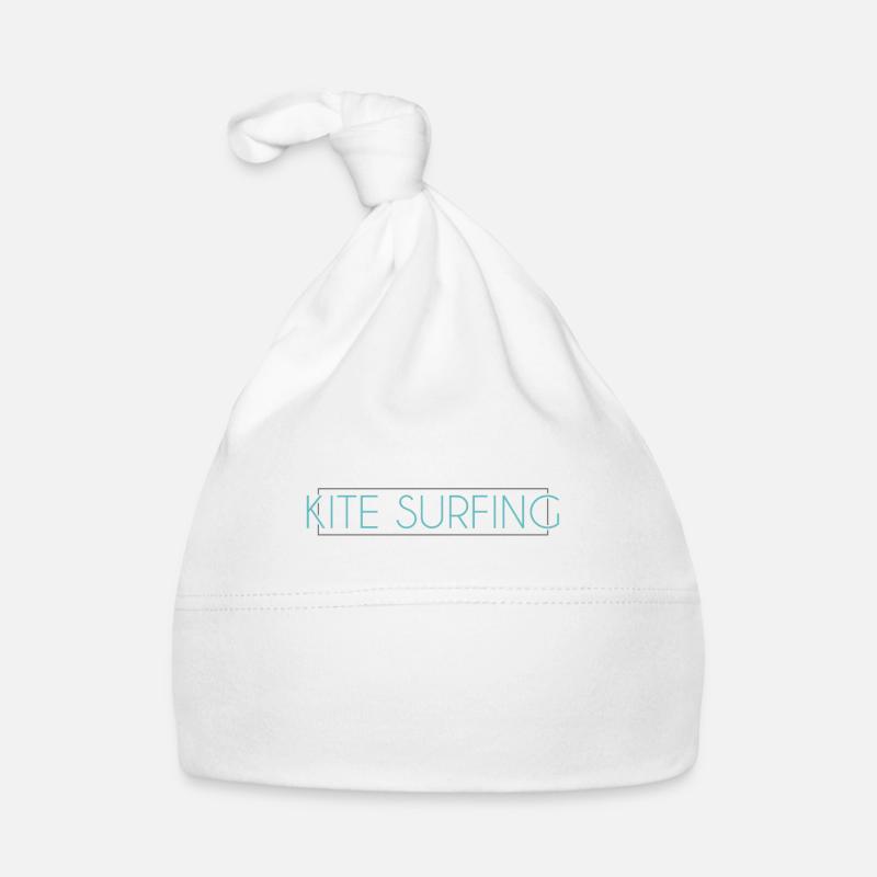 Kite surfing lettering Organic Baby Cap